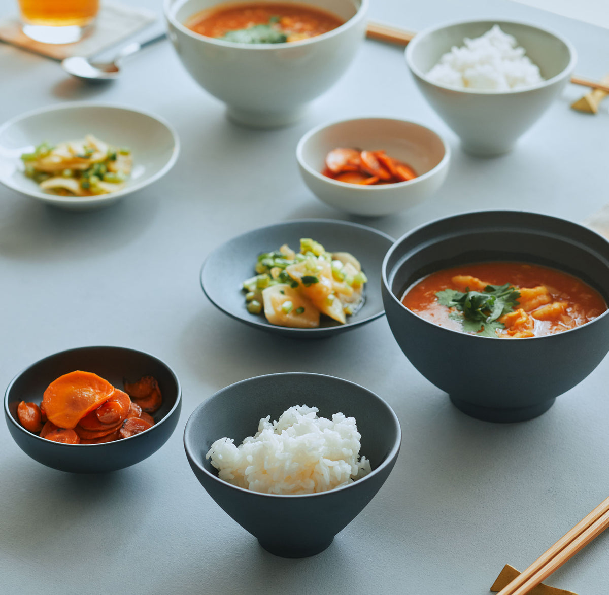 スライドショー【予約販売】よりそう入れ子碗セット 黒の画像を開く