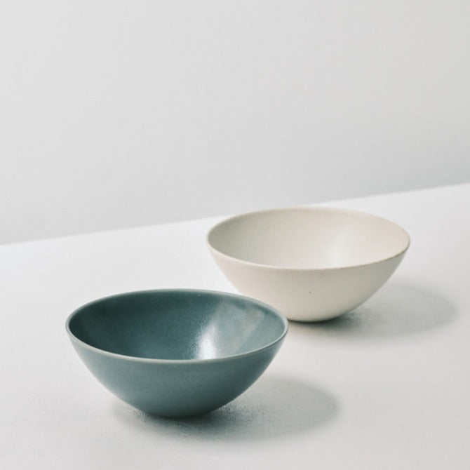 スライドショー日々ボウル 白・深緑 2枚セットの画像を開く