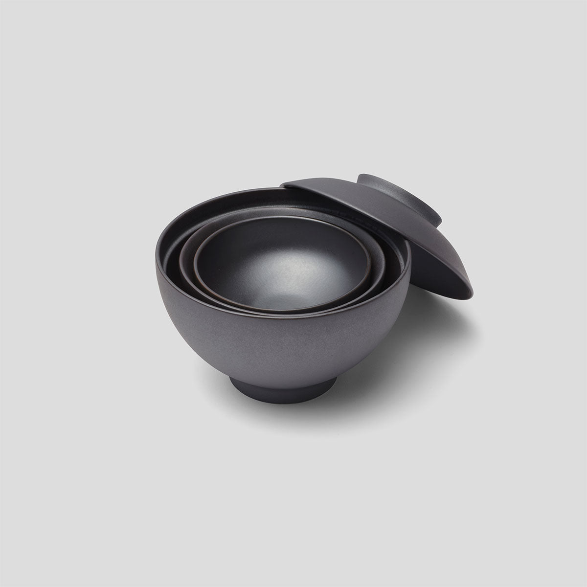 スライドショー【予約販売】よりそう入れ子碗セット 黒の画像を開く
